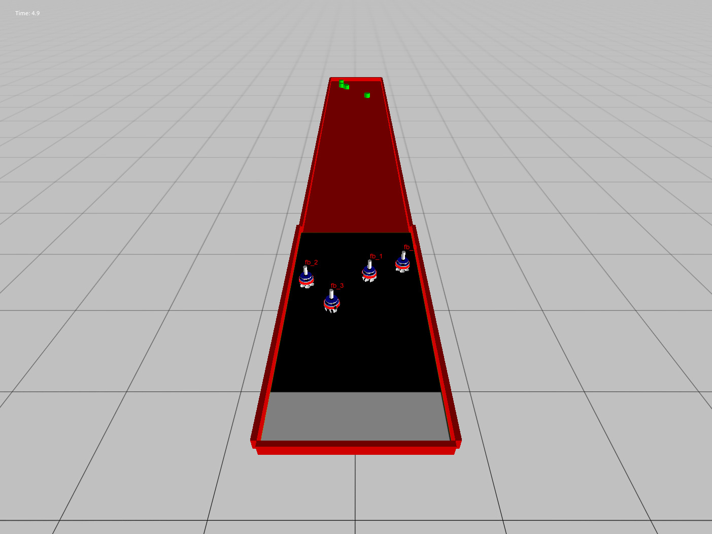GESwarm foraging environment used to evolve interpretable swarm controllers.